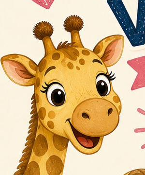 Maskottchen Giraffe der Klasse 4c